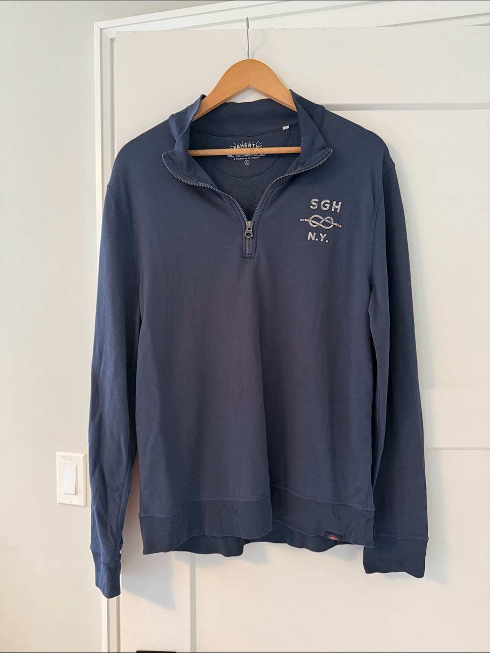 Faherty Navy Quarter-Zip